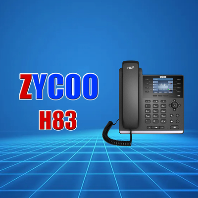 Zycoo H83 SIP-Tischtelefon mit vier Leitungen und Unterstützung für 4 SIP-Konten