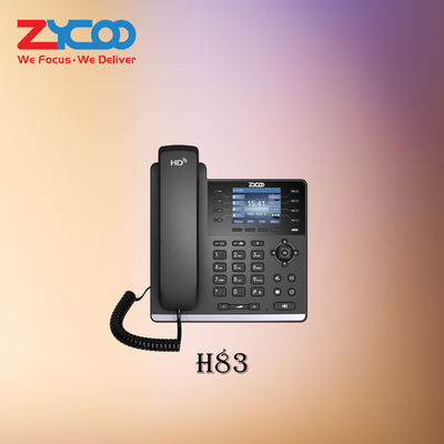 Zycoo H83 SIP-Tischtelefon mit vier Leitungen und Unterstützung für 4 SIP-Konten