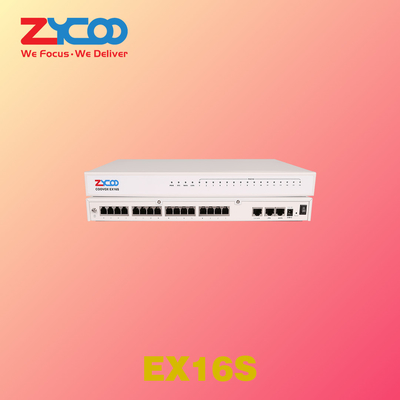 16 x RJ11 FXS IP-Analog-Gateway 2 x 10/100 Mbit/s mit All-IP-Erweiterung